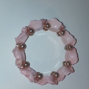 (Curvy bodies) pink rose elastic bracelet